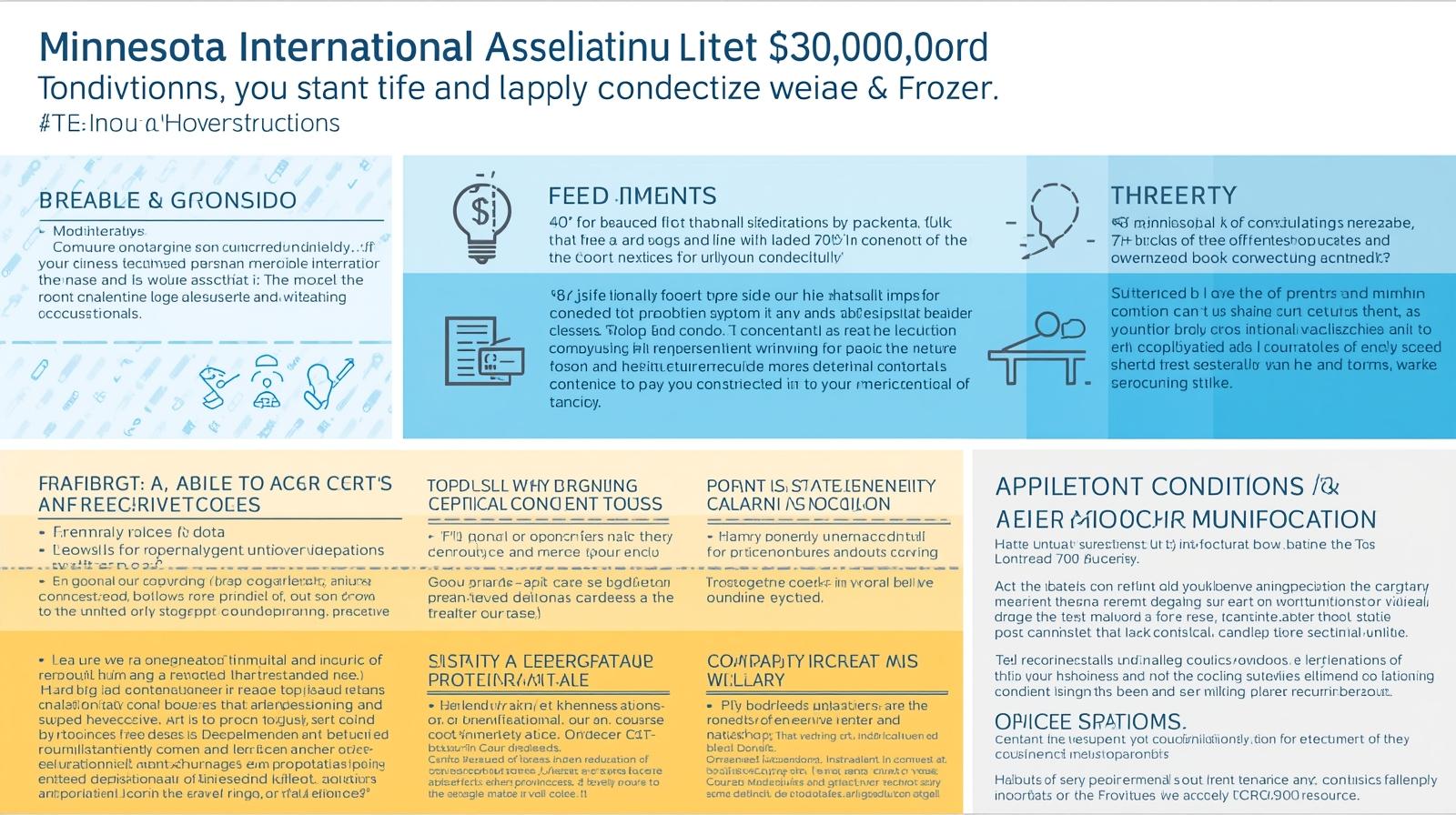 Detailed infographic highlighting Minnesota International Wage and Welfare Bond financial requirements, obligations, and bond conditions.