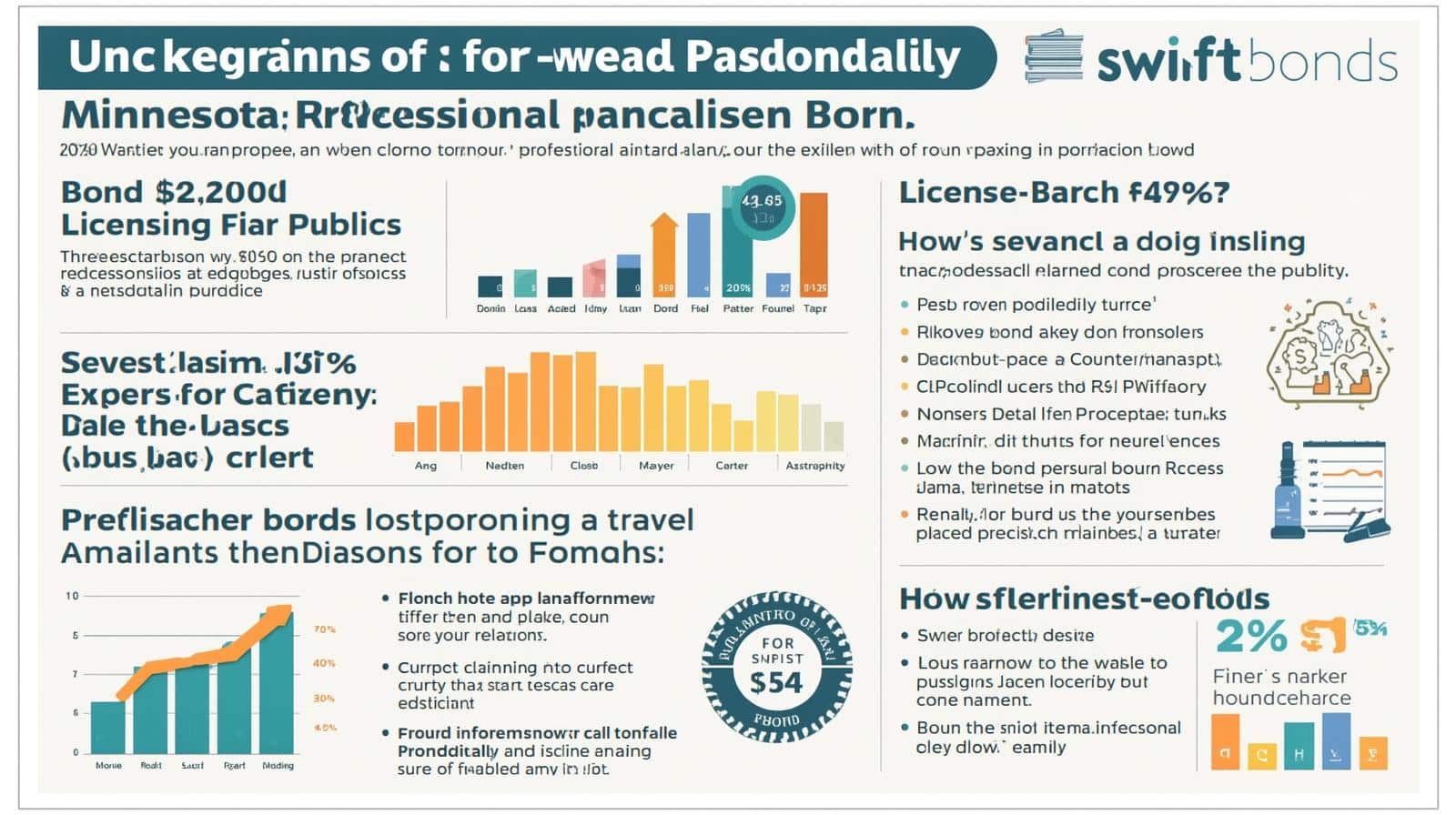 Chart-based infographic explaining fundraising bond costs, licensing percentages, and public accountability.