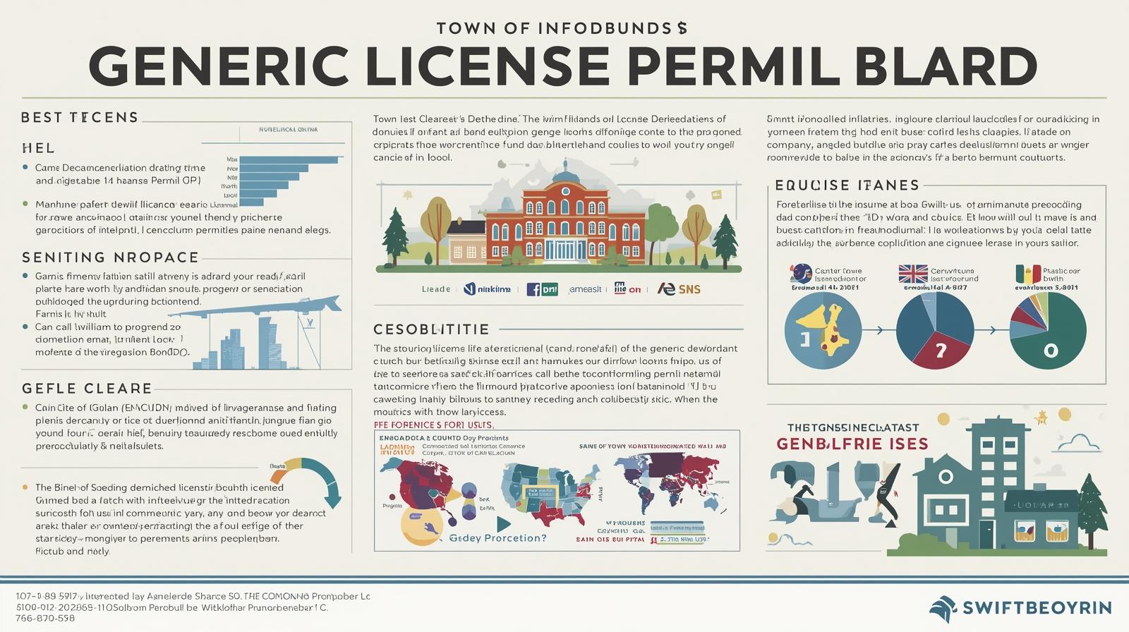 Town of Griffin Generic License Permit Bond infographic with charts and requirements overview.