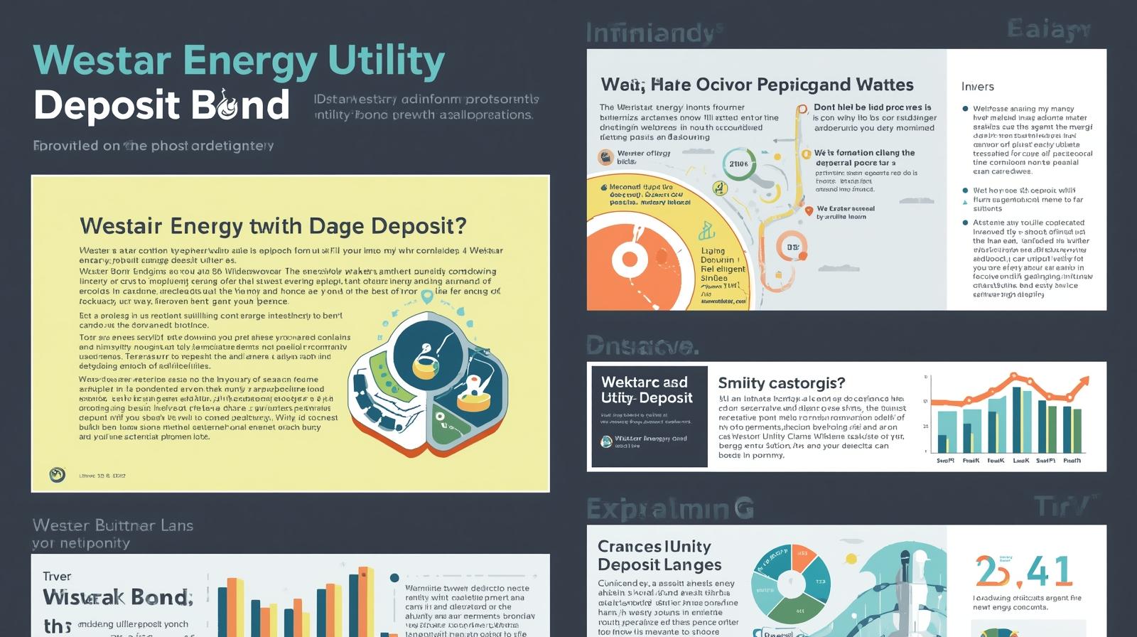 Infographic outlining deposit bond details, customer protections, and financial impact using charts, graphs, and diagrams.