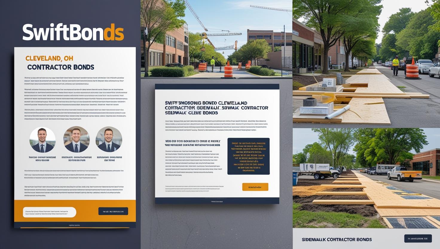 Contractor profiles and active sidewalk construction work in Cleveland, OH.