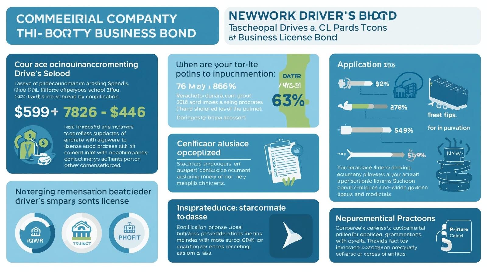 Visual guide detailing business bond costs, application requirements, and compliance metrics for CDL third-party companies in Nevada.
