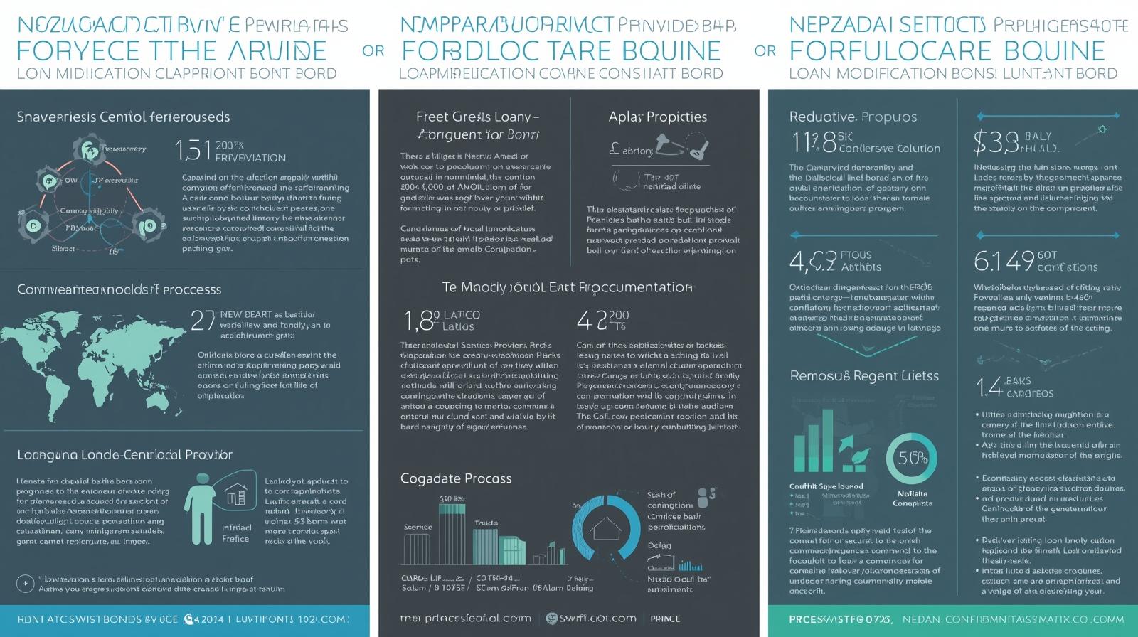 Visual breakdown of Nevada loan modification consultant bond qualifications, application processes, and financial protections.
