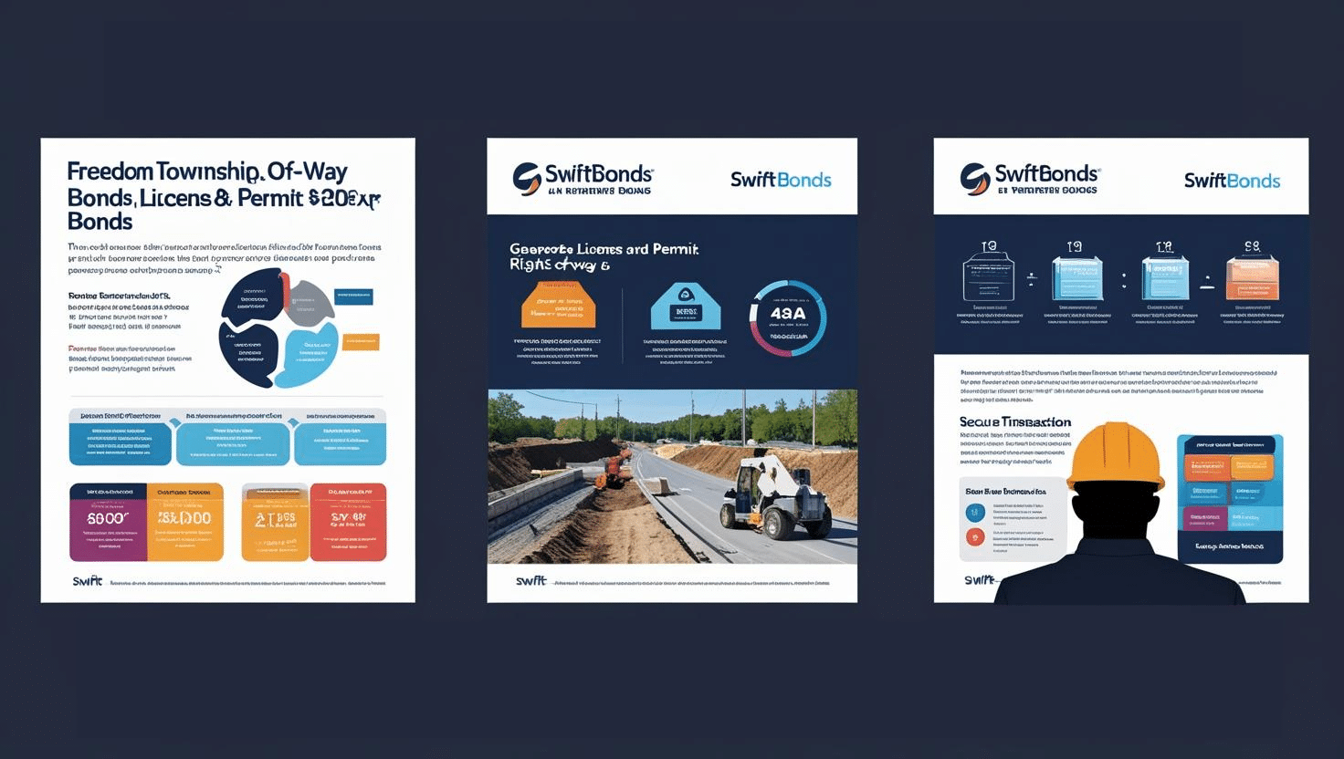 Infographic explaining Freedom Township, PA Right-of-Way Bonds with charts and bond details.