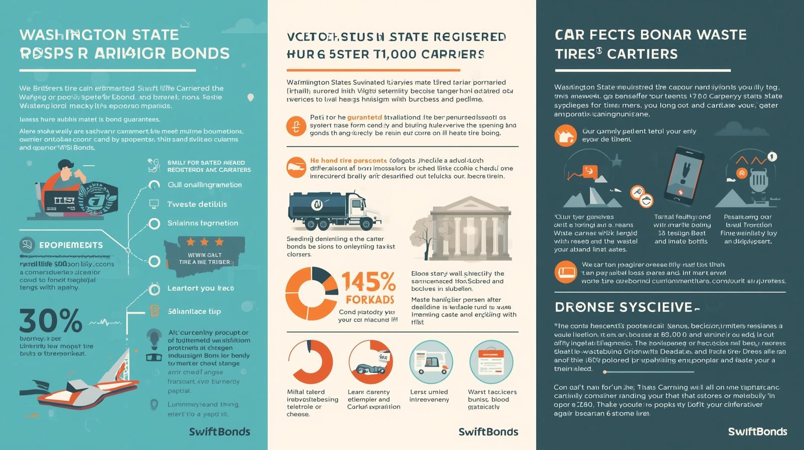 Overview of Washington State Registered Waste Tire Carrier bond rules and carrier obligations.