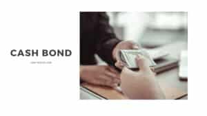 Cash Bond - Cash payment for agreement. Two person holding a dollar money.