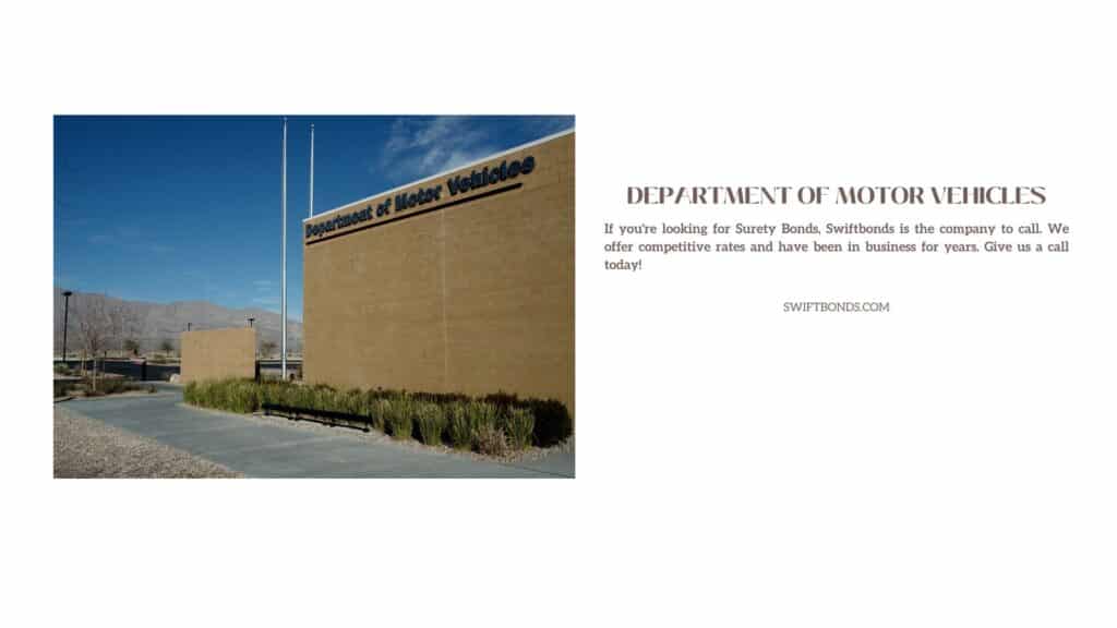 Department of motor vehicles - DMV is office building.