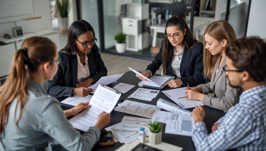 Lending professionals collaborating on Delaware Licensed Lender Bond compliance, licensing requirements, and borrower protection documentation.