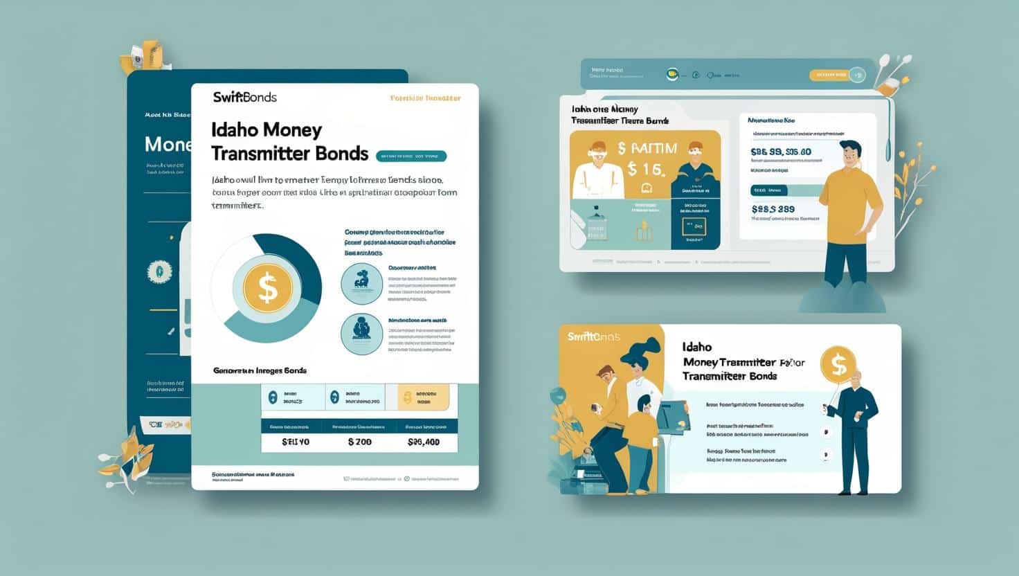 Idaho Money Transmitter Bond graphic highlighting requirements and bond coverage.