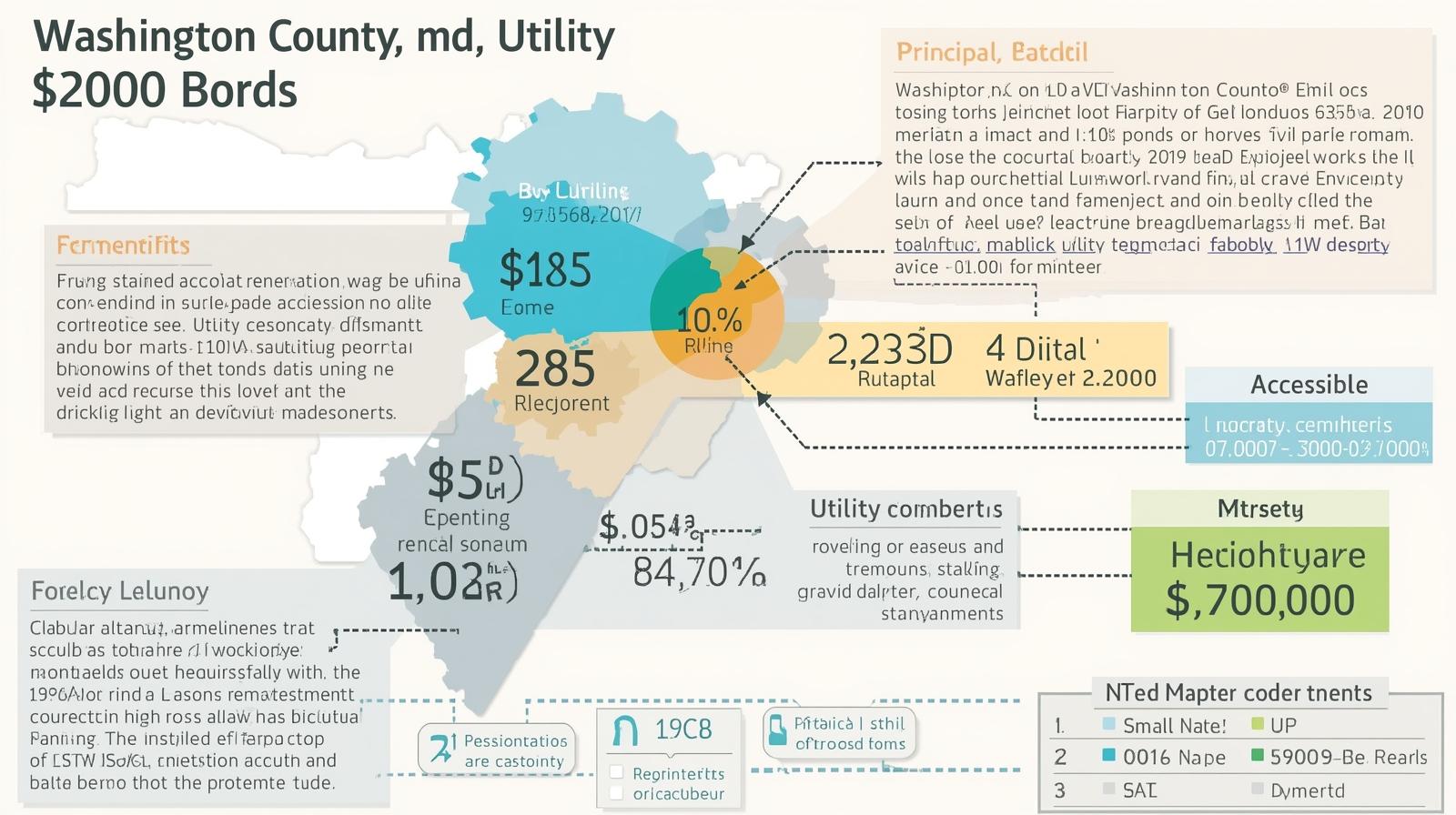 Illustrated map and data points explaining bond amounts, requirements, and financial protections.