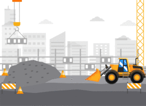 construction site - animated gift of bonded construction site