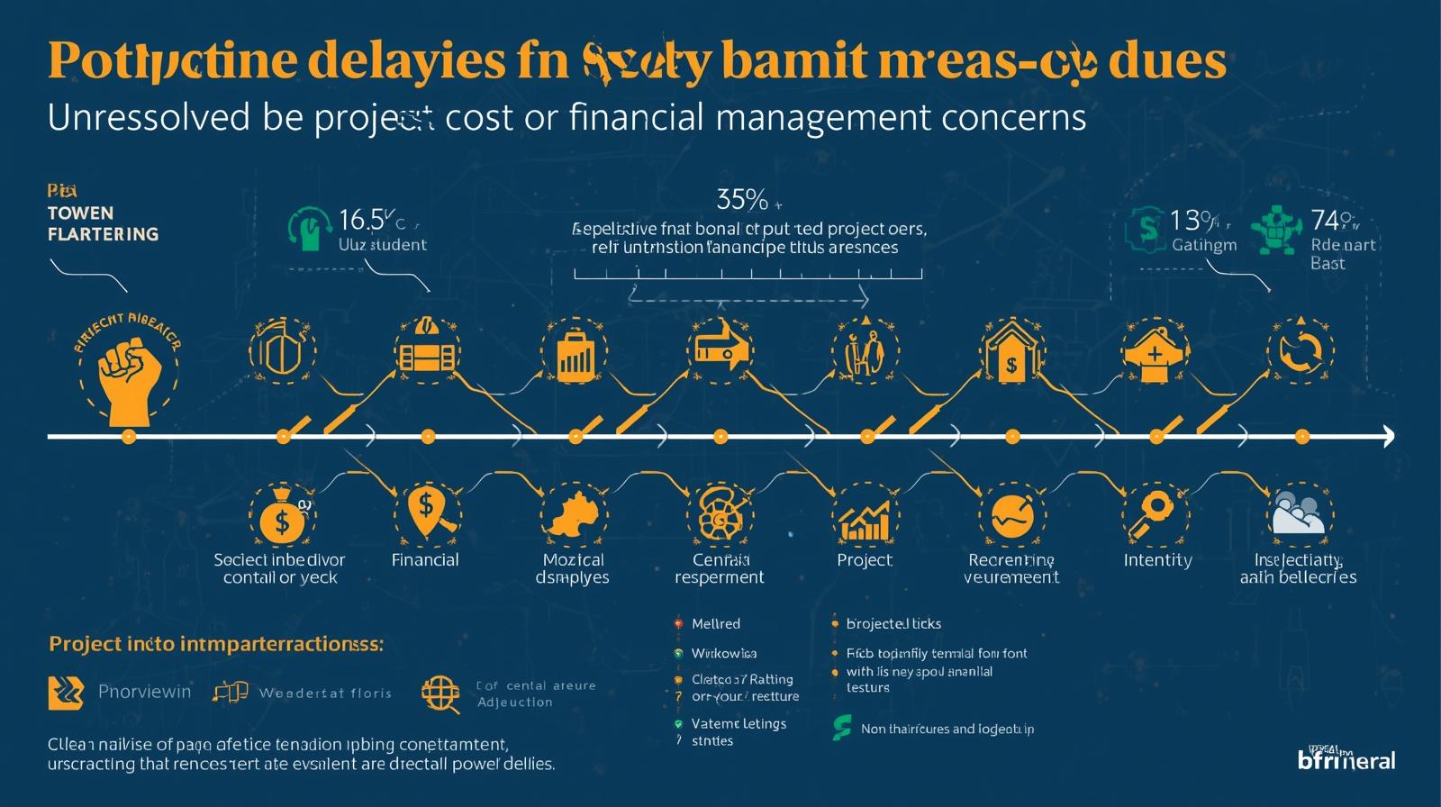 Infographic illustrating delays in surety bond release due to unresolved project cost or financial management concerns.