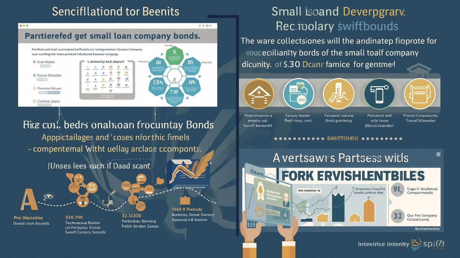 Visual guide showing benefits and regulatory details of small loan company bonds.