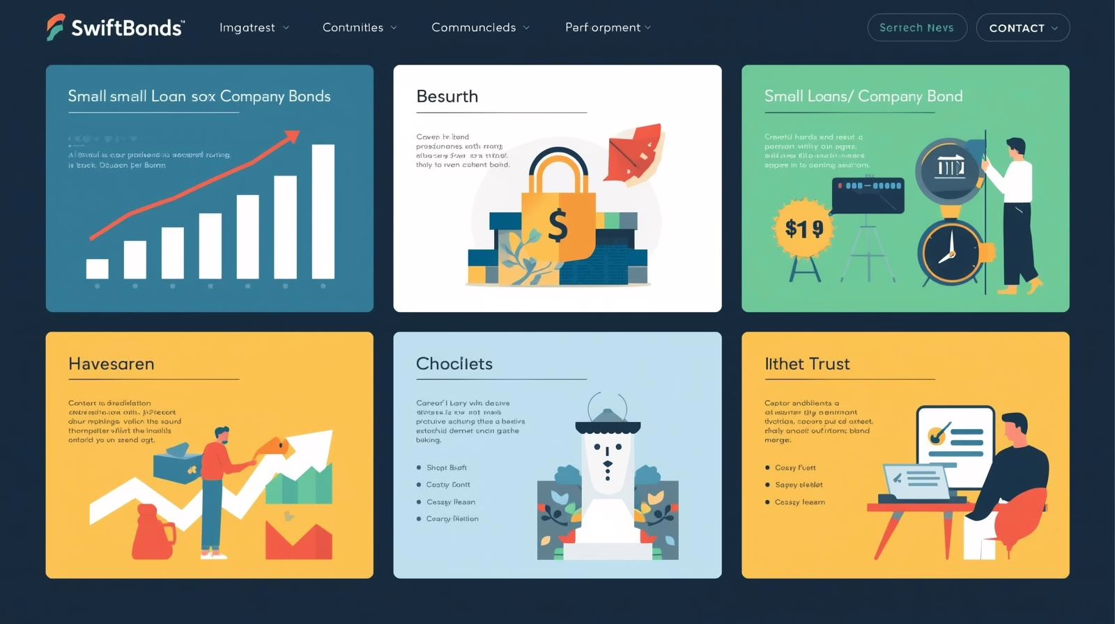 Modern graphic layout illustrating trust, growth, and security provided by small loan company bonds.