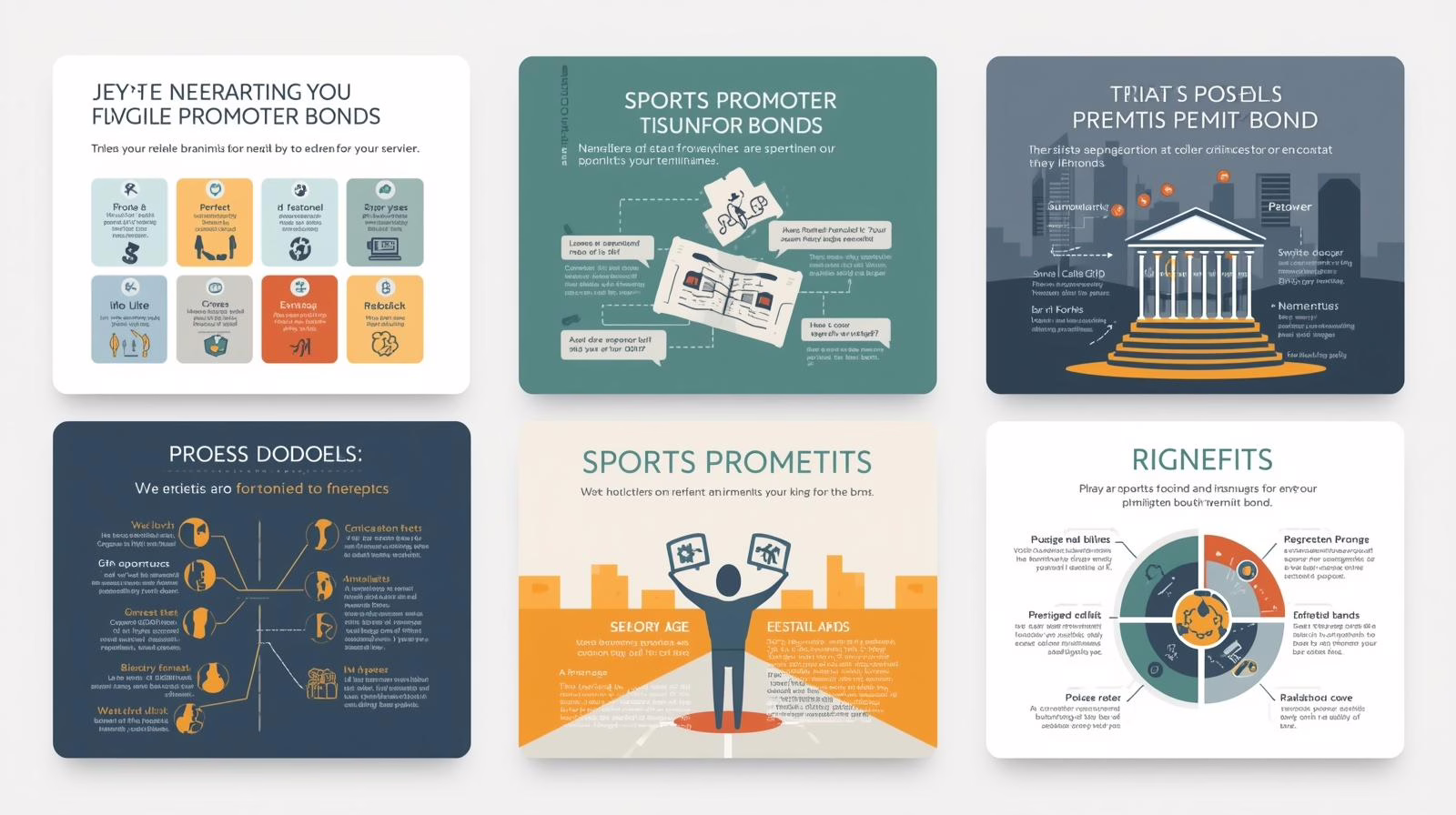 Infographic explaining the basics, benefits, and application process of sports promoter bonds.
