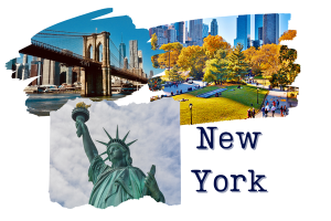 Scenic view of New York City featuring iconic landmarks such as the Statue of Liberty, Brooklyn Bridge, and Central Park - symbolizing business opportunities and the role of license and permit bonds in New York.