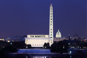 Unleashing the benefits of license and permit bonds: a powerful visual of the Washington Monument, representing the foundational strength of bonded businesses.