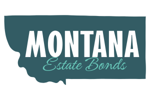 Montana Estate Bonds logo featuring a silhouette of the state of Montana with bold text, ideal for estate planning and probate-related services