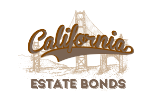 California estate bonds logo featuring the Golden Gate Bridge in the background, symbolizing probate and estate bonds in California.