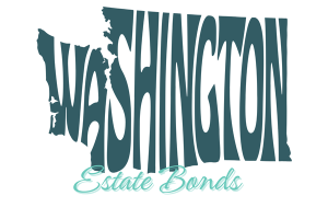 Washington Estate Bonds - logo design in teal featuring the outline of Washington state with elegant typography