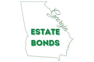 A graphic of the state of Georgia with the text "Georgia Estate Bonds" creatively displayed within its outline, emphasizing the importance of probate bonds in estate management.