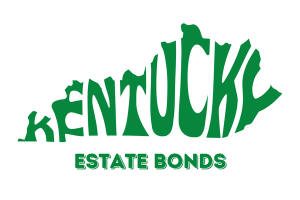 A green silhouette of the state of Kentucky with the text "Kentucky Estate Bonds" in bold lettering, symbolizing the importance of estate bonds in Kentucky.