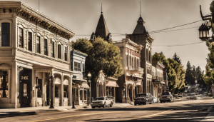 Historic downtown Danville, California, featuring vintage architecture and bustling streets that reflect the city's charm and vibrant community.