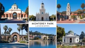 Iconic landmarks of Monterey Park, California, including historical buildings, scenic views, and community architecture reflecting the city’s culture and charm.