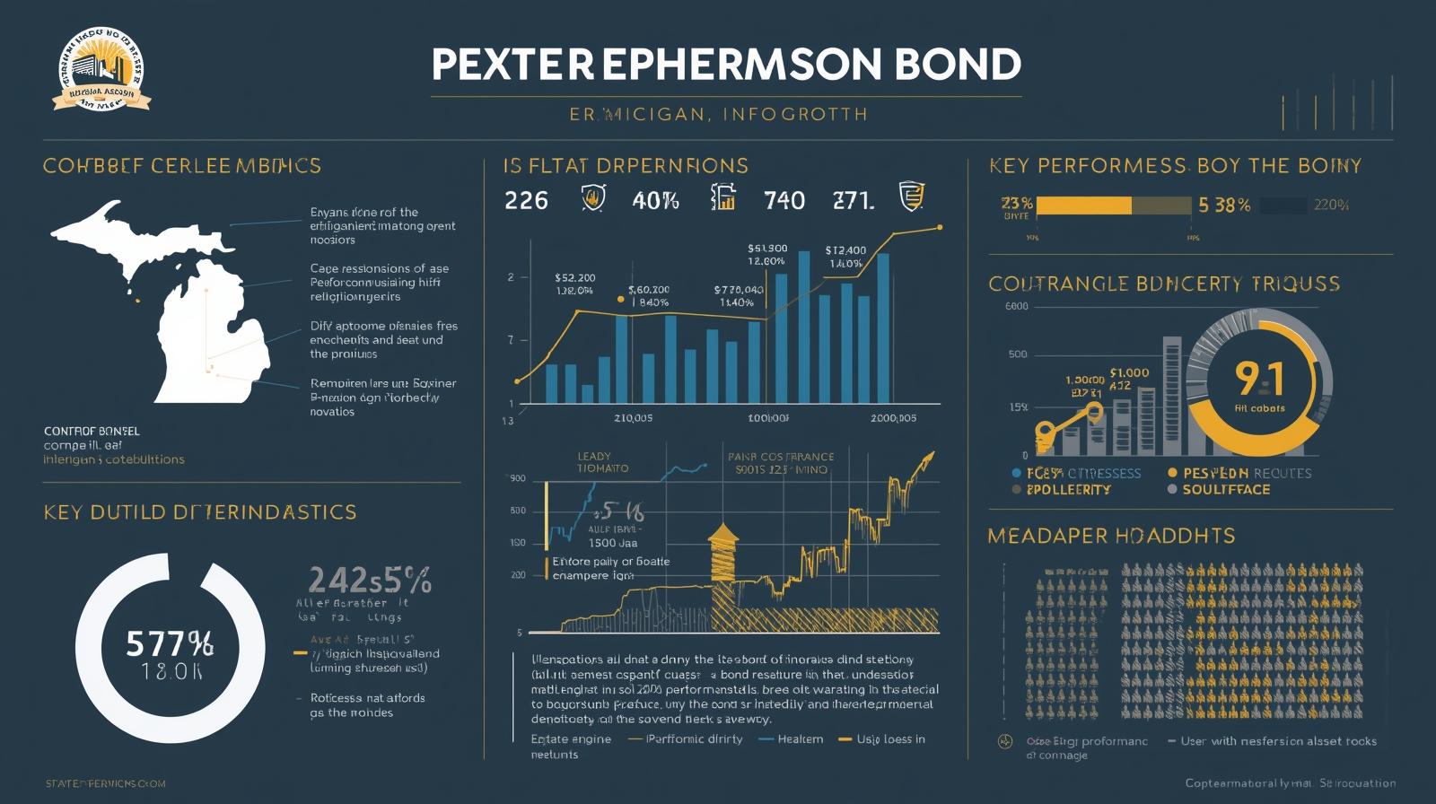 Data-driven visual breakdown of performance bond trends in Michigan, including key performance indicators, financial statistics, and regional growth rates.