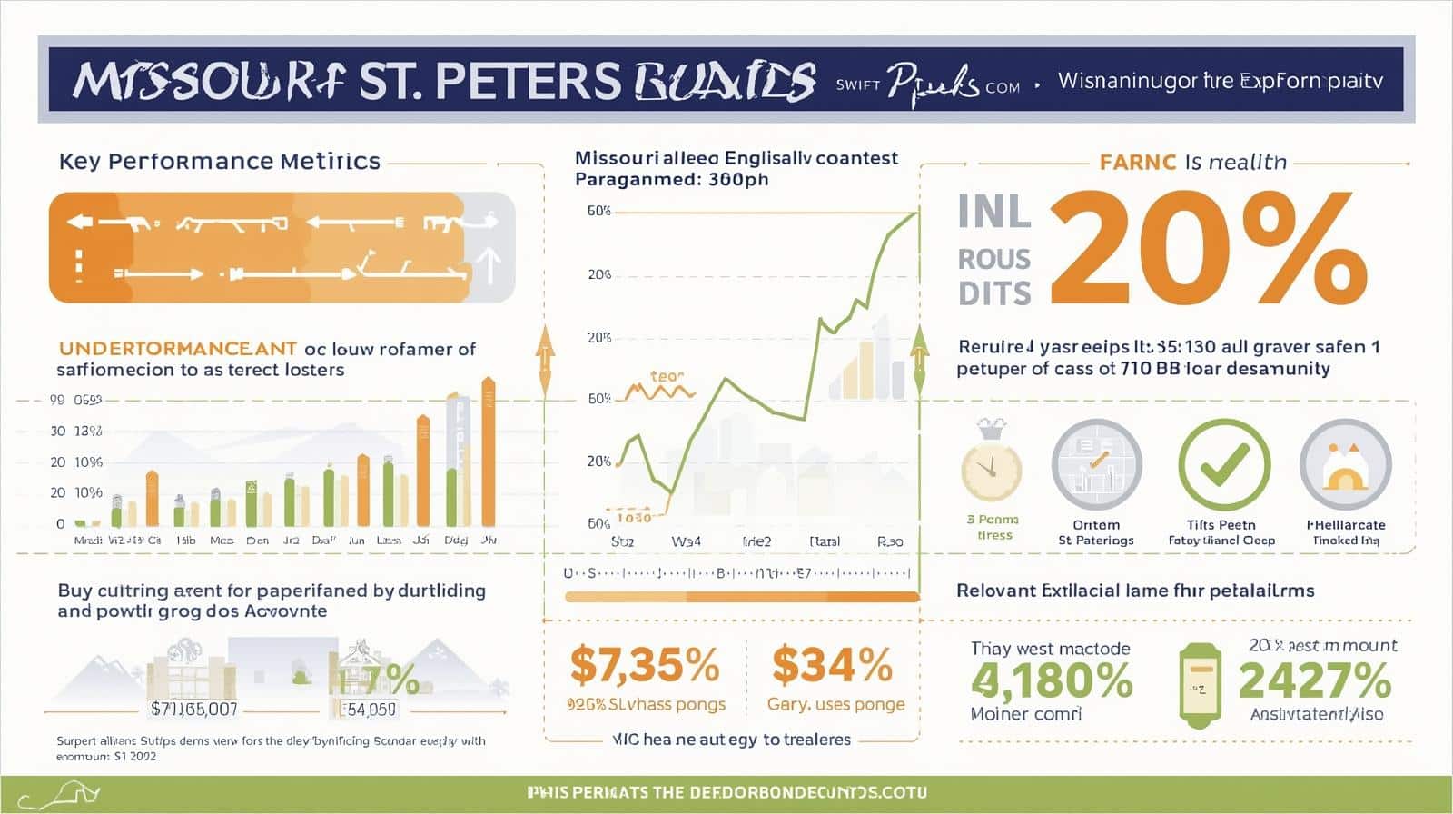 Missouri St. Peters bond chart with performance metrics, growth trends, and financial highlights in a clean layout.