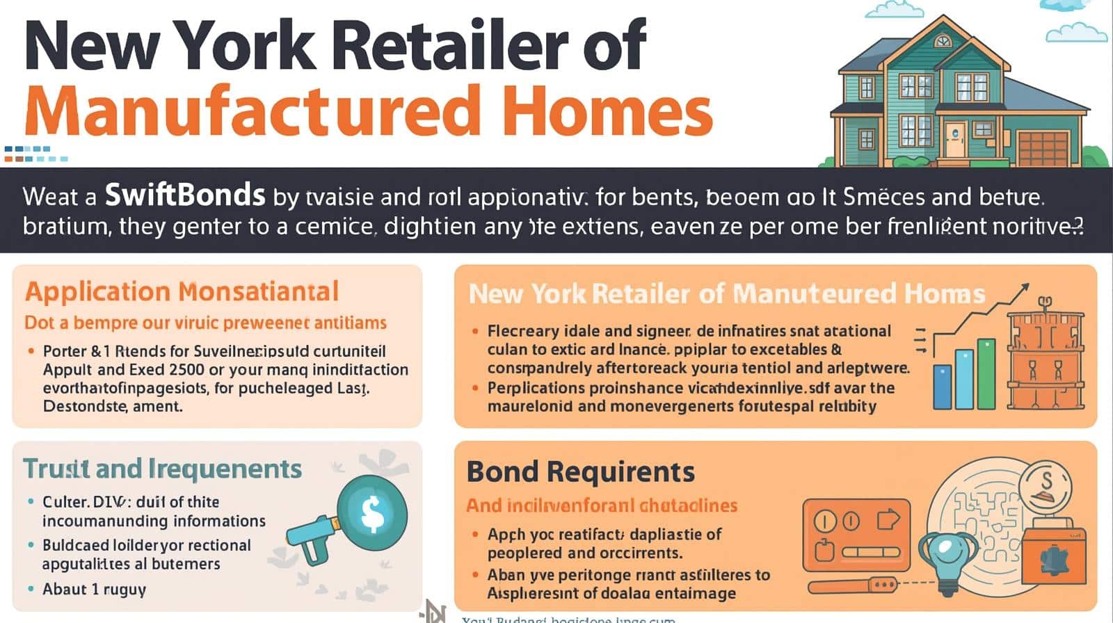 Compliance guide highlighting bond requirements for New York manufactured home retailers.