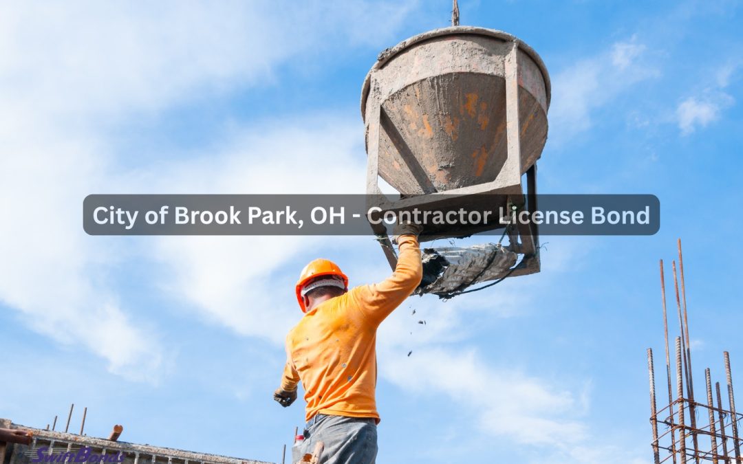 On the construction site, construction workers pour concrete into a mold.