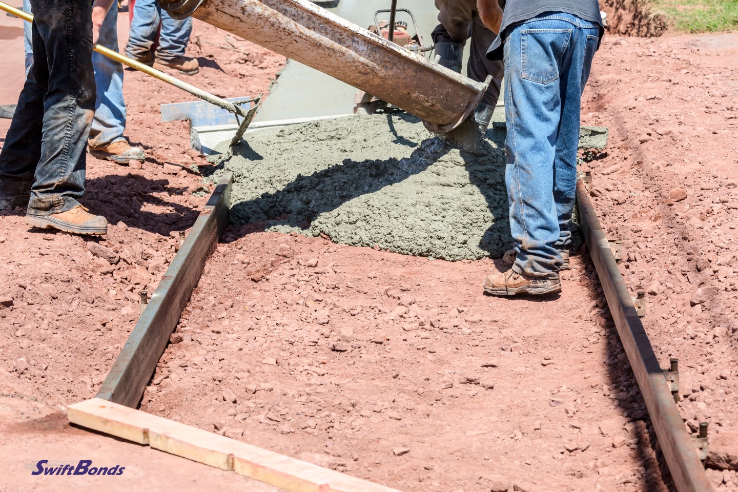 a new walkway being built.