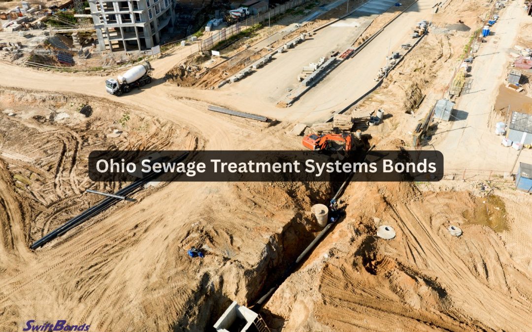 Installing a sewage drainage system on a building site.