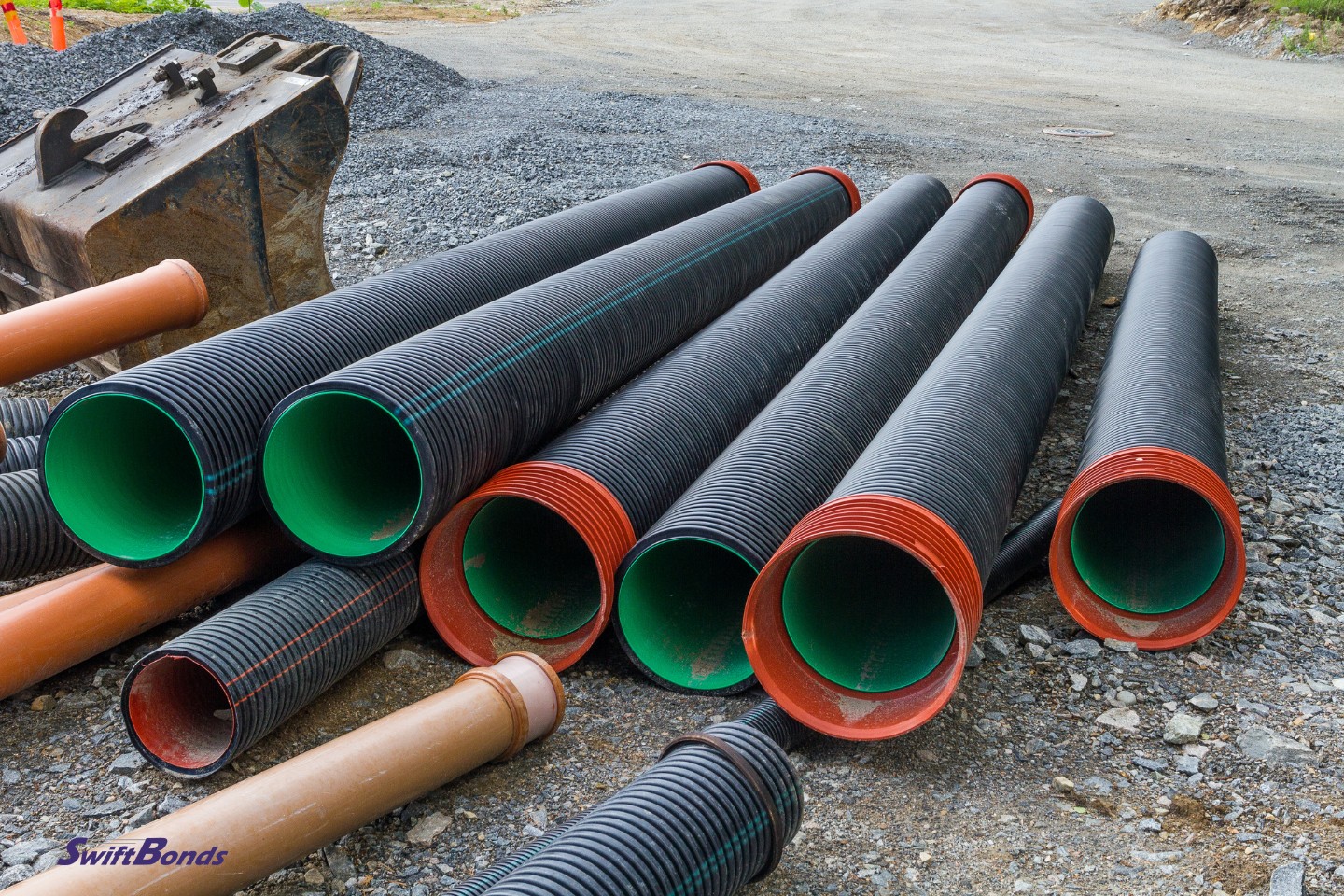 The sewage system is made up of sewer pipes.
