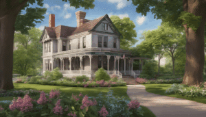 Historic Victorian house surrounded by gardens in Fond du Lac, Wisconsin, showcasing local architecture protected by responsible bonded development.
