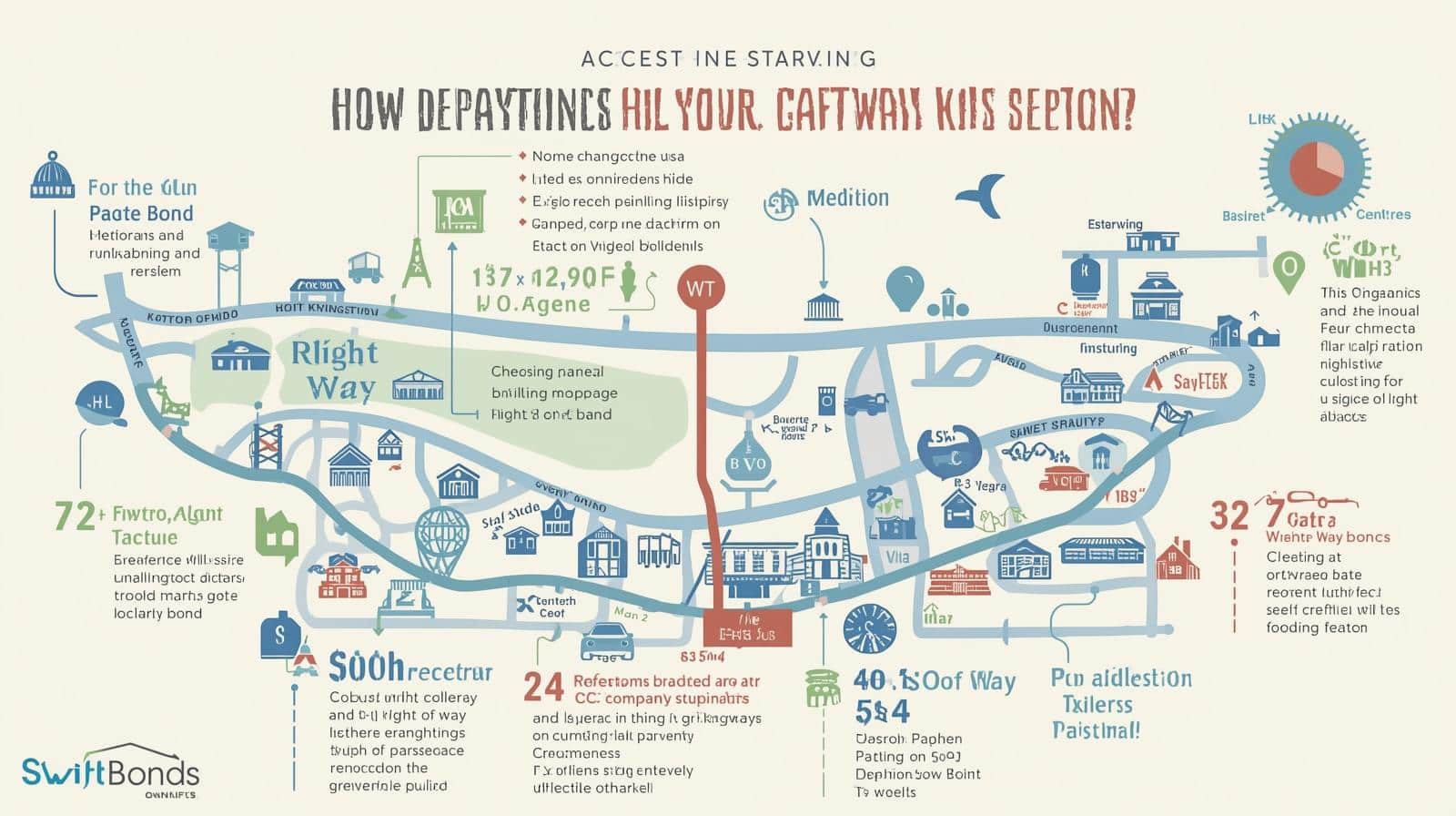 Map-based infographic highlighting how Right-of-Way bonds apply in South Kingstown, RI with icons and statistics.