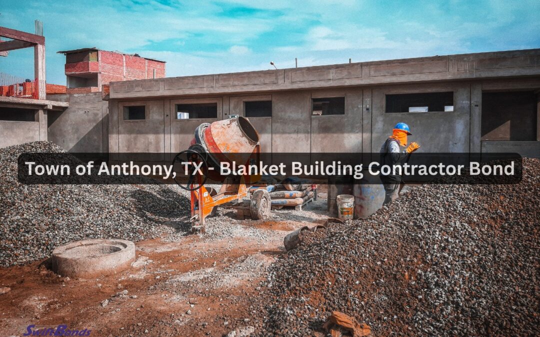A contractor and a cement mixer on a building site.