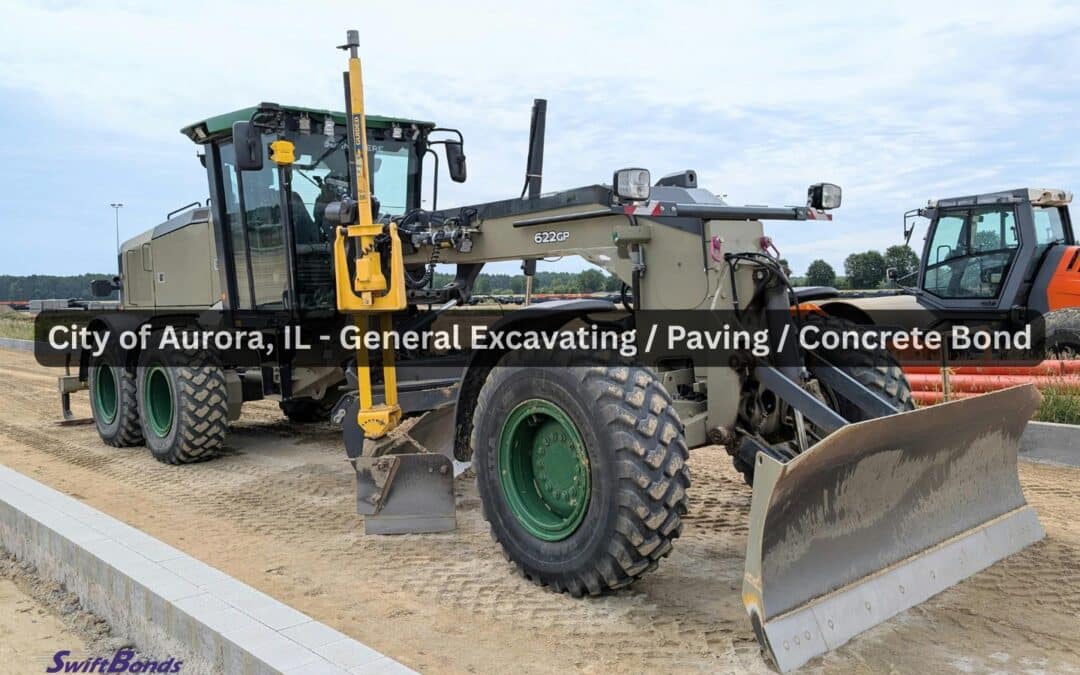 Heavy machinery for excavating and paving in Aurora.