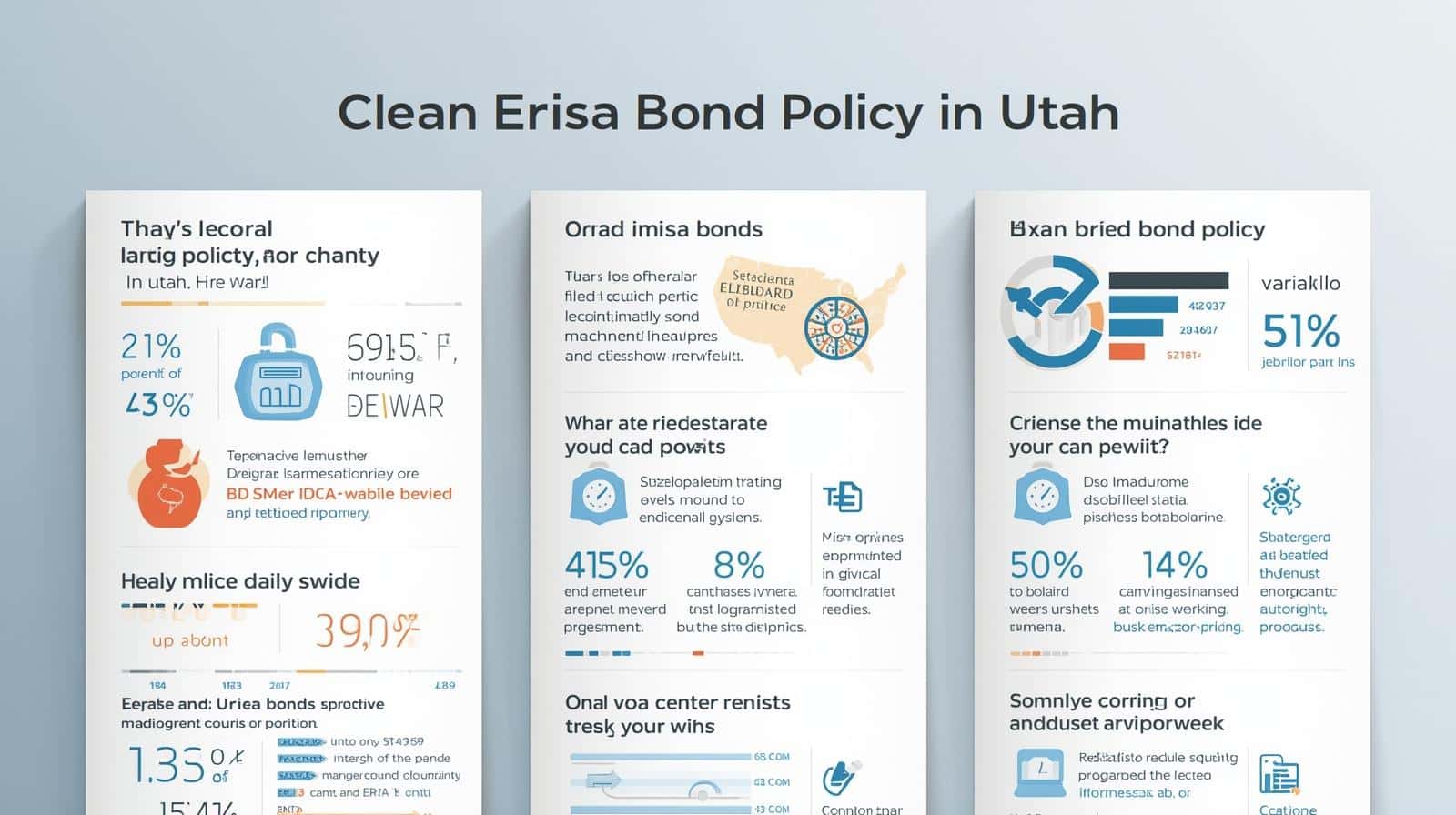 Visual guide showing ERISA bond requirements in Utah, with statistics and coverage details for plan sponsors.
