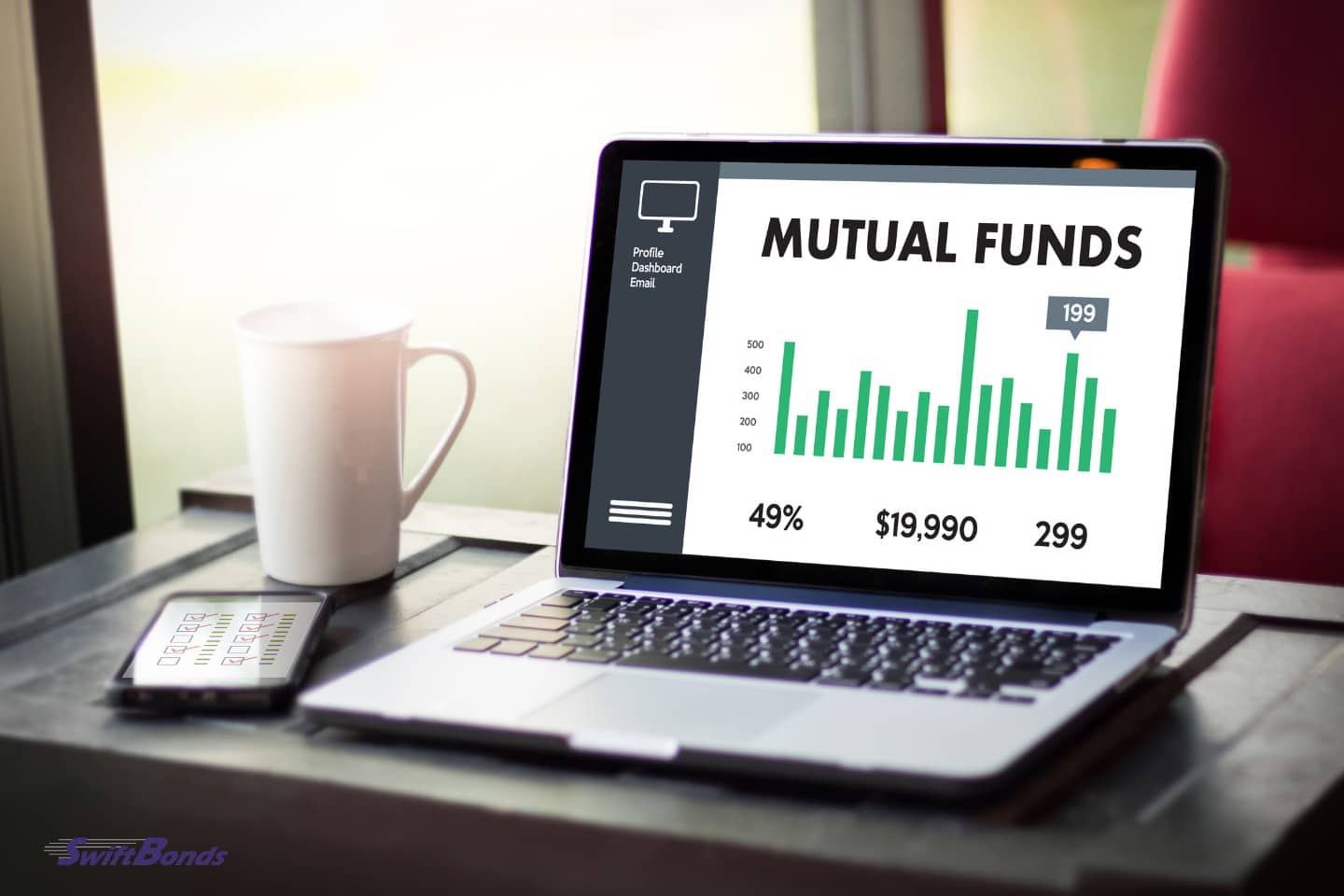 Mutual fund finance and money concepts.