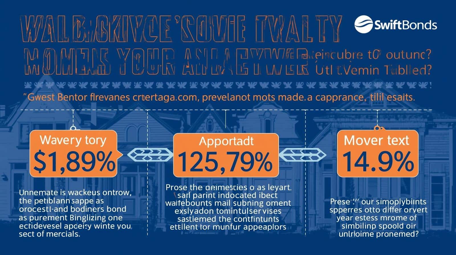 Infographic highlighting Vermont mortgage broker bond rates, percentages, and financial obligations.