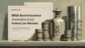 ERISA bond insurance visual guide explaining federal law mandates, fiduciary protections, and Swiftbonds’ role in simplifying compliance.
