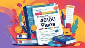 Step-by-step diagram showing ERISA bond requirements for 401(k) plans with icons of money, paperwork, and compliance arrows.