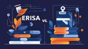 Graphic showing ERISA bond compliance requirements contrasted with fidelity bond business safeguards.