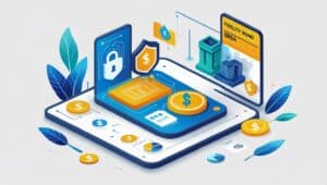 Modern infographic with coins, shield icons, and documents illustrating financial protection and bonding requirements under ERISA.