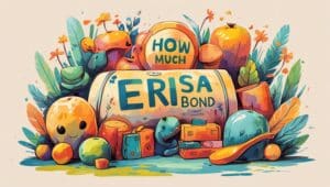 Colorful illustration of fruits and plants surrounding the phrase “How Much ERISA Bond.”