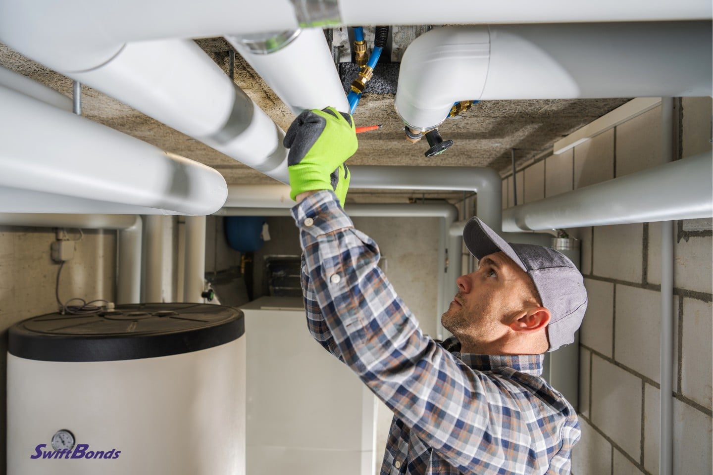 The installation of the sanitary pipeline is completed by the plumbing contractor.