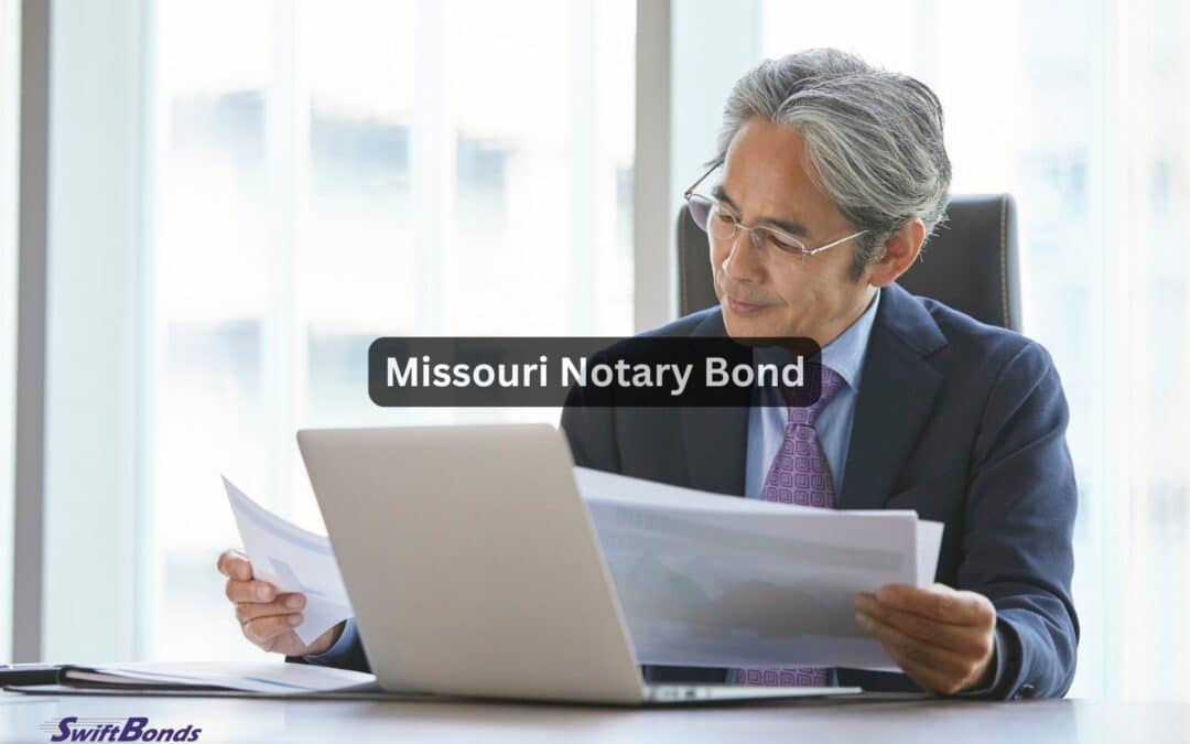 A person in his office reviewing a document for a notary stamp.