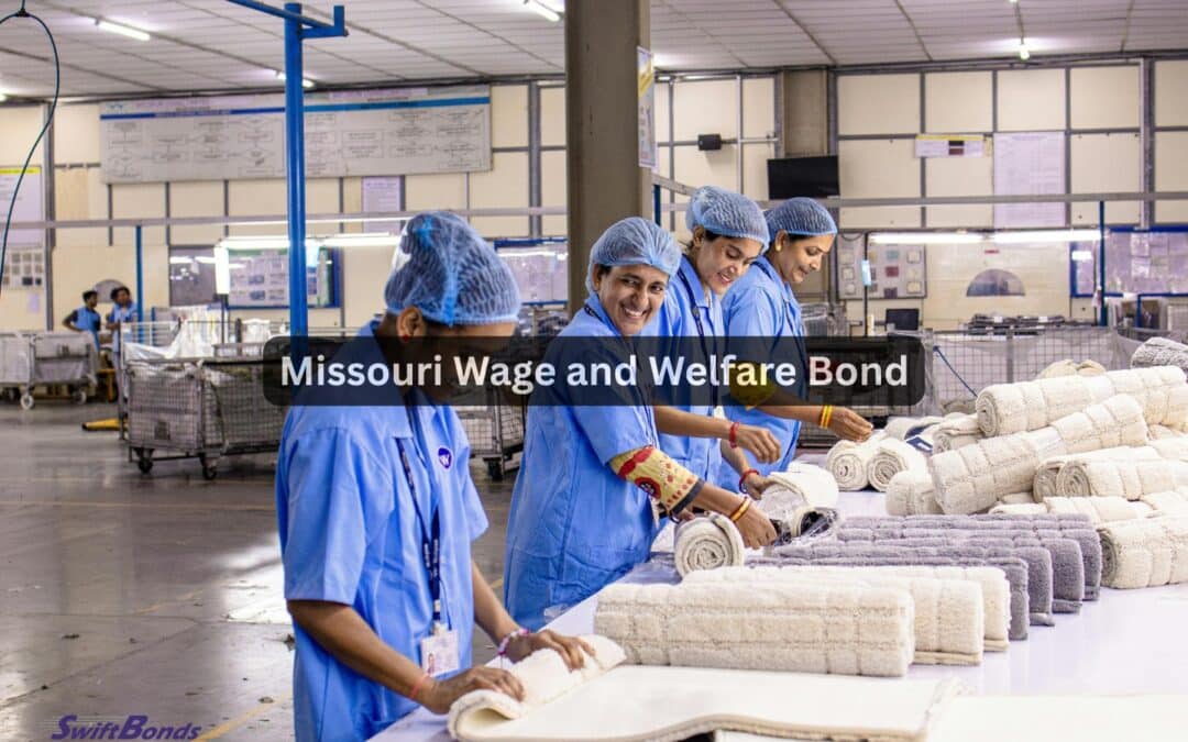 A group of textile workers sort fabrics in a factory.